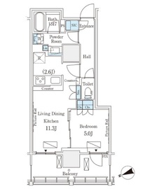ロイヤルパークス品川 415 間取り図