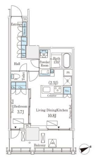 ロイヤルパークス品川 303 間取り図