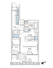ロイヤルパークス品川 403 間取り図
