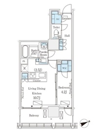 ロイヤルパークス品川 402 間取り図