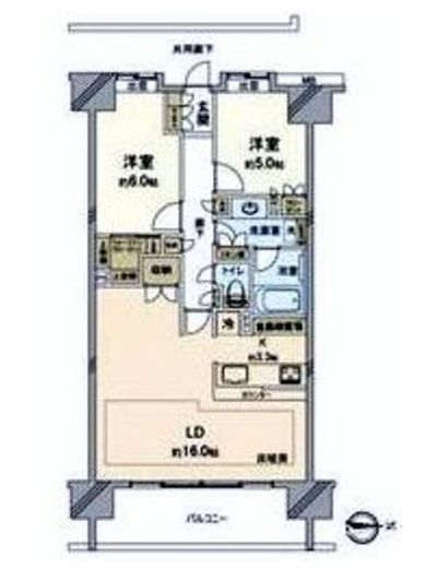 プレシス本厚木パークフロント 6階 間取り図