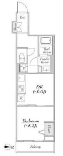 ルミークアン東陽町 201 間取り図