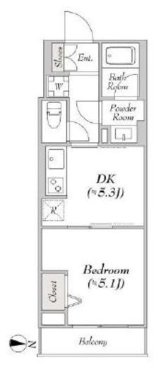 ルミークアン東陽町 203 間取り図