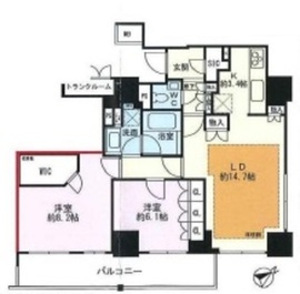 品川タワーレジデンス 25階 間取り図