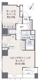 トーキョーオーディアム日本橋浜町 2階 間取り図
