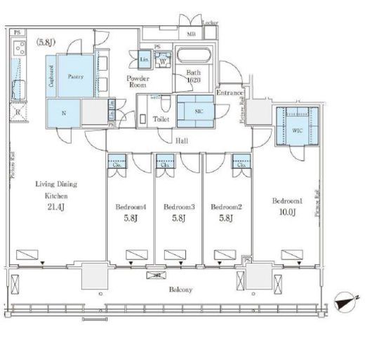 ロイヤルパークス品川 2602 間取り図