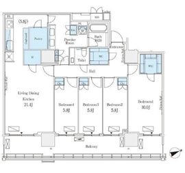 ロイヤルパークス品川 2602 間取り図