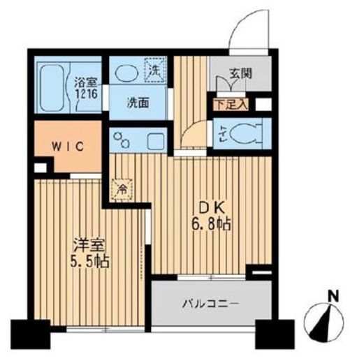 クリオ上野毛ラ・モード 6階 間取り図