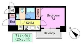 クレド新横浜 711 間取り図