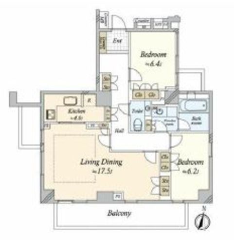 グランドメゾン恵比寿の杜 12階 間取り図
