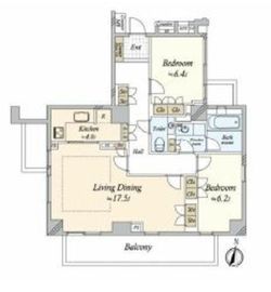 グランドメゾン恵比寿の杜 12階 間取り図
