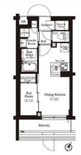 アーバンパーク方南町Ⅱ 304 間取り図