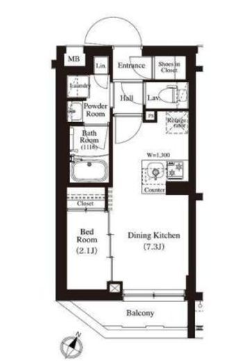 アーバンパーク方南町Ⅱ 307 間取り図