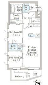 デュークハウス目黒 405 間取り図