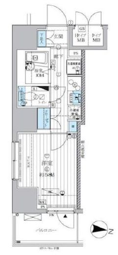 ランドステージ両国 5階 間取り図