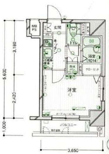 パークウェル麻布十番 5階 間取り図