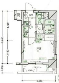 パークウェル麻布十番 5階 間取り図
