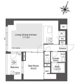 スタイリオ目黒大橋HILLSIDE 302 間取り図