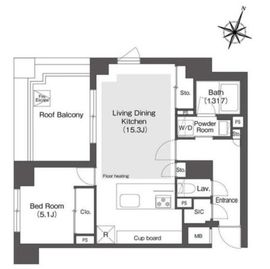 スタイリオ目黒大橋HILLSIDE 301 間取り図