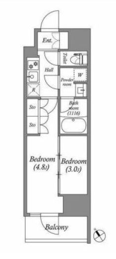 ACPレジデンス西巣鴨 801 間取り図