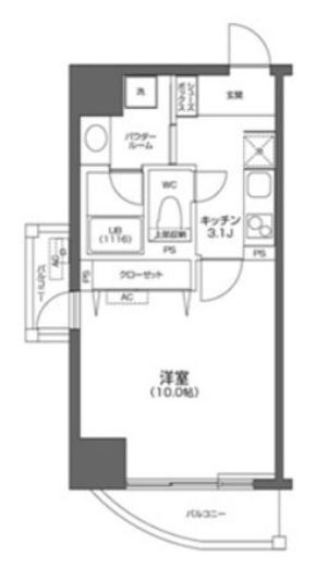 プライムアーバン千住 804 間取り図