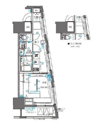 ZOOM横浜桜木町 7階 間取り図