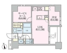 ザ・レジデンス三ノ輪 1401 間取り図