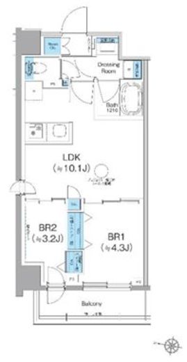 クレヴィアリグゼ西馬込 201 間取り図