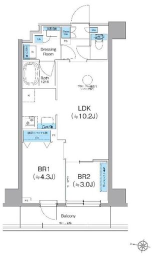 クレヴィアリグゼ西馬込 203 間取り図