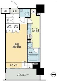 イクサージュ目黒 10階 間取り図