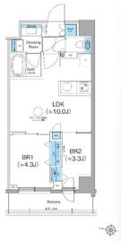 クレヴィアリグゼ西馬込 205 間取り図