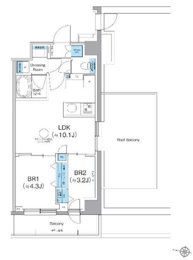 クレヴィアリグゼ西馬込 802 間取り図