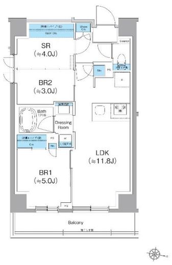 クレヴィアリグゼ西馬込 207 間取り図