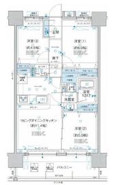 グランウィッシュ浅草イースト 11階 間取り図
