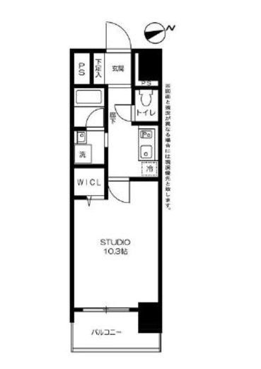 スカイビュー秋葉原 1301 間取り図