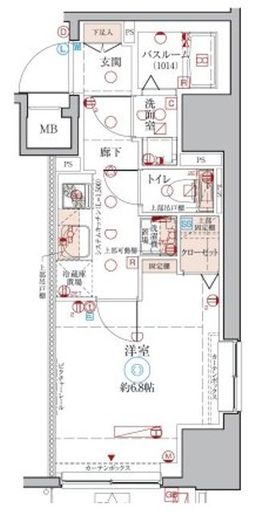 クレヴィスタ元浅草 7階 間取り図