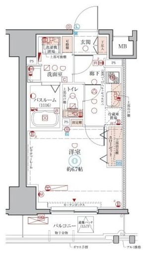 クレヴィスタ元浅草 2階 間取り図