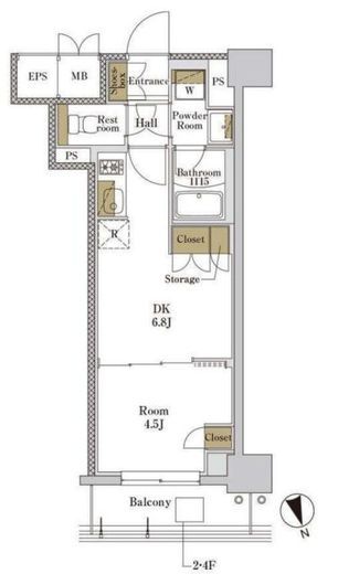 RJRプレシア大森北 316 間取り図