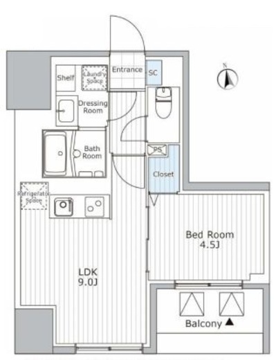 ウィステリア エス 上野 1105 間取り図