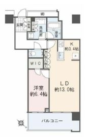 クロスエアタワー 25階 間取り図