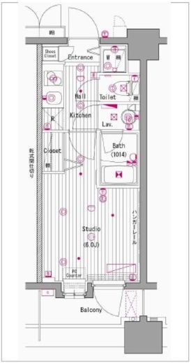 グランド・ガーラ横濱元町 2階 間取り図