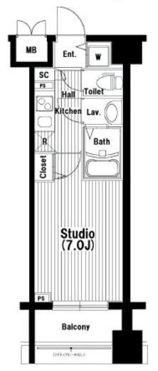 ガラ・ステーション岩本町North 11階 間取り図