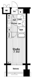 ガラ・ステーション岩本町North 11階 間取り図