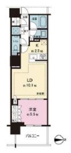 ウエリス新宿早稲田の森 11階 間取り図