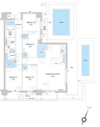 プレディアコート鷺沼 609 間取り図