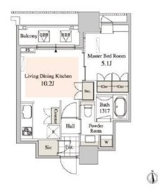 タワーコート北品川 29F1 間取り図