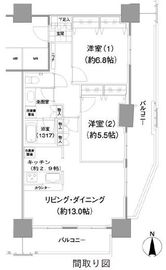イストワール 1304 間取り図