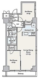 クレジデンス東銀座 301 間取り図