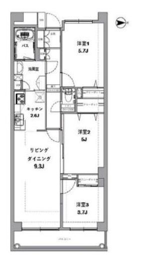 アプリーレ日吉本町 204 間取り図