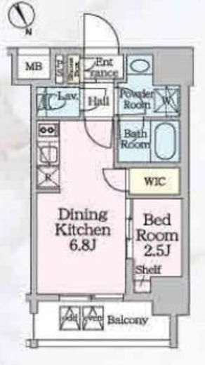 ベルファース八丁堀West 505 間取り図